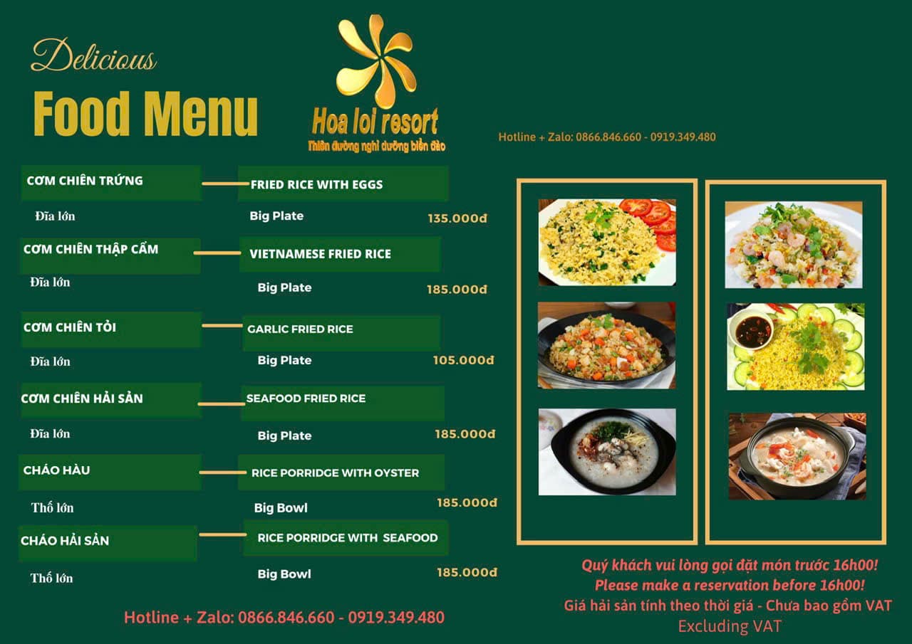 Menu page 8