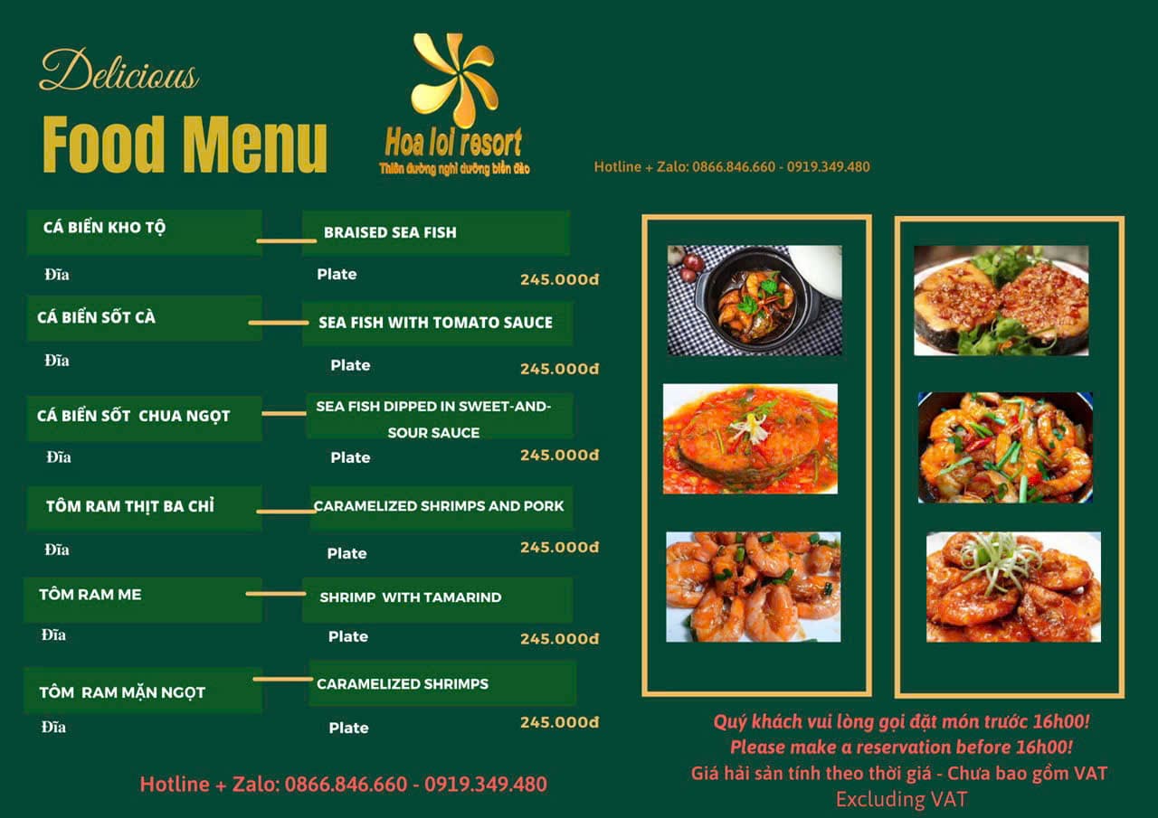 Menu page 12