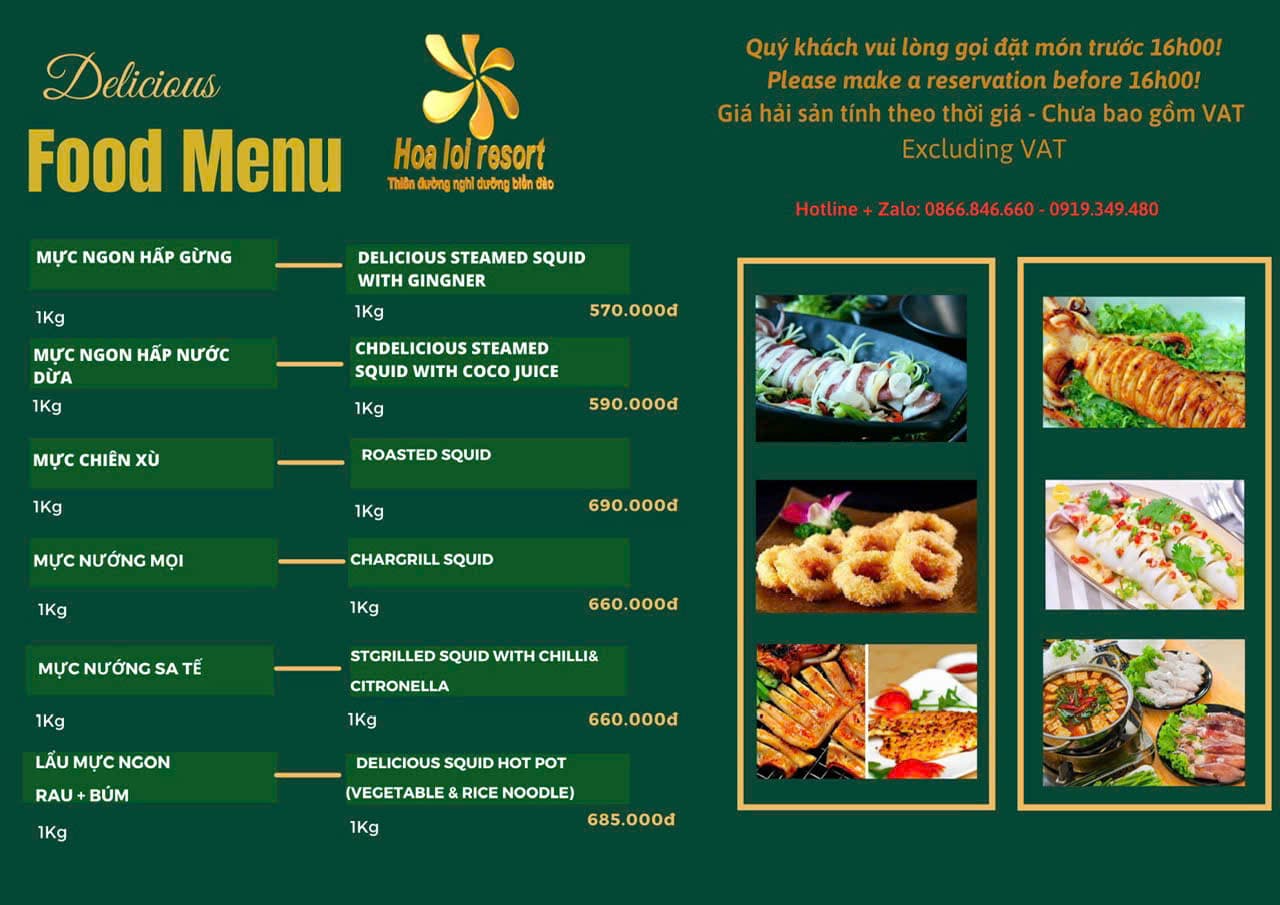 Menu page 14