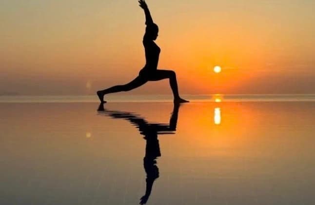 Beachside yoga